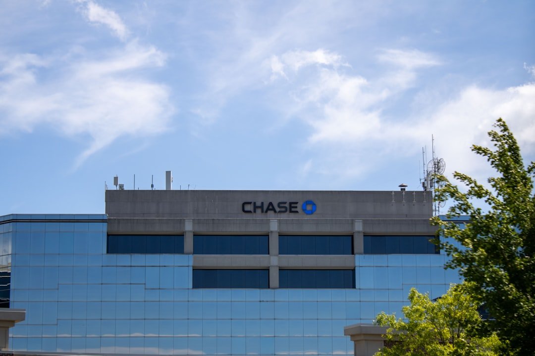 a building with a chase logo on the side of it
