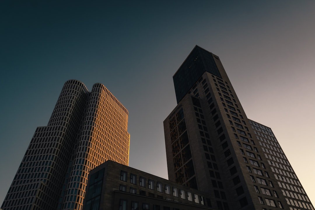 a few tall buildings