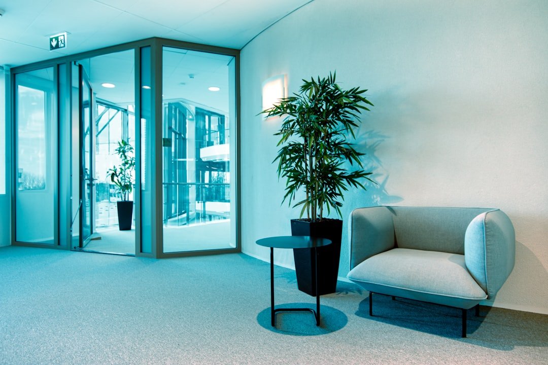 a chair and a table in a room